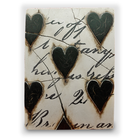 Black Hearts With Script