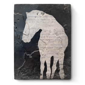 White Horse w/Writing