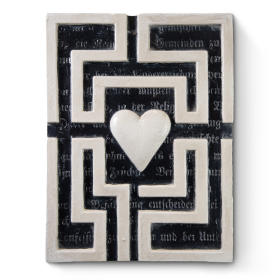 White Labyrinth with Heart