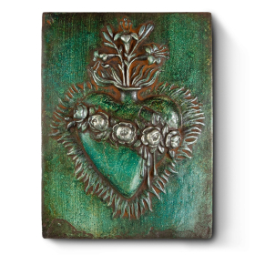 Sacred Heart with Flowers