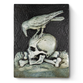 Raven with Skull
