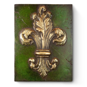 Green with Gold Gilded Fleur