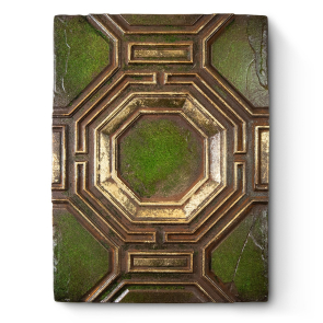 Green with Gold Octagon Motif