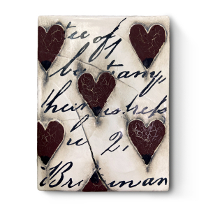 Red Hearts with Script