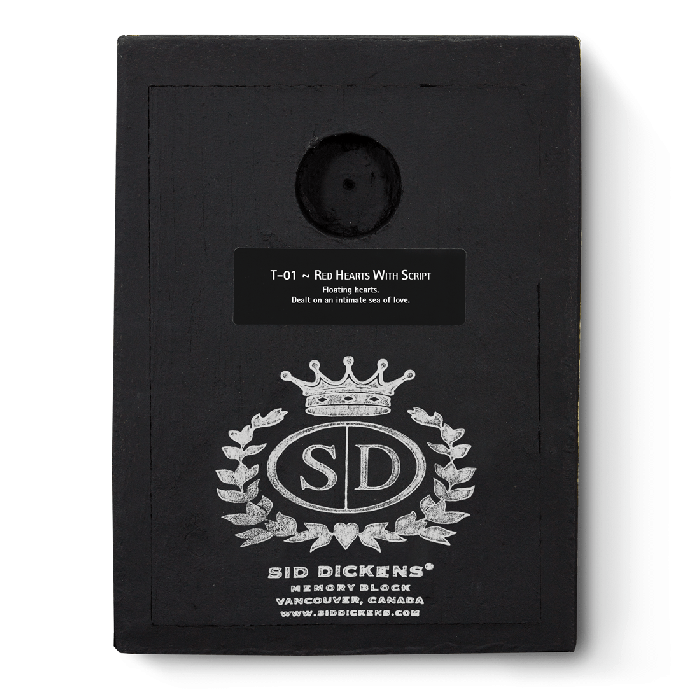 画用紙に描く‼️　HEART。 Red Hearts with Script - 1998 Collection